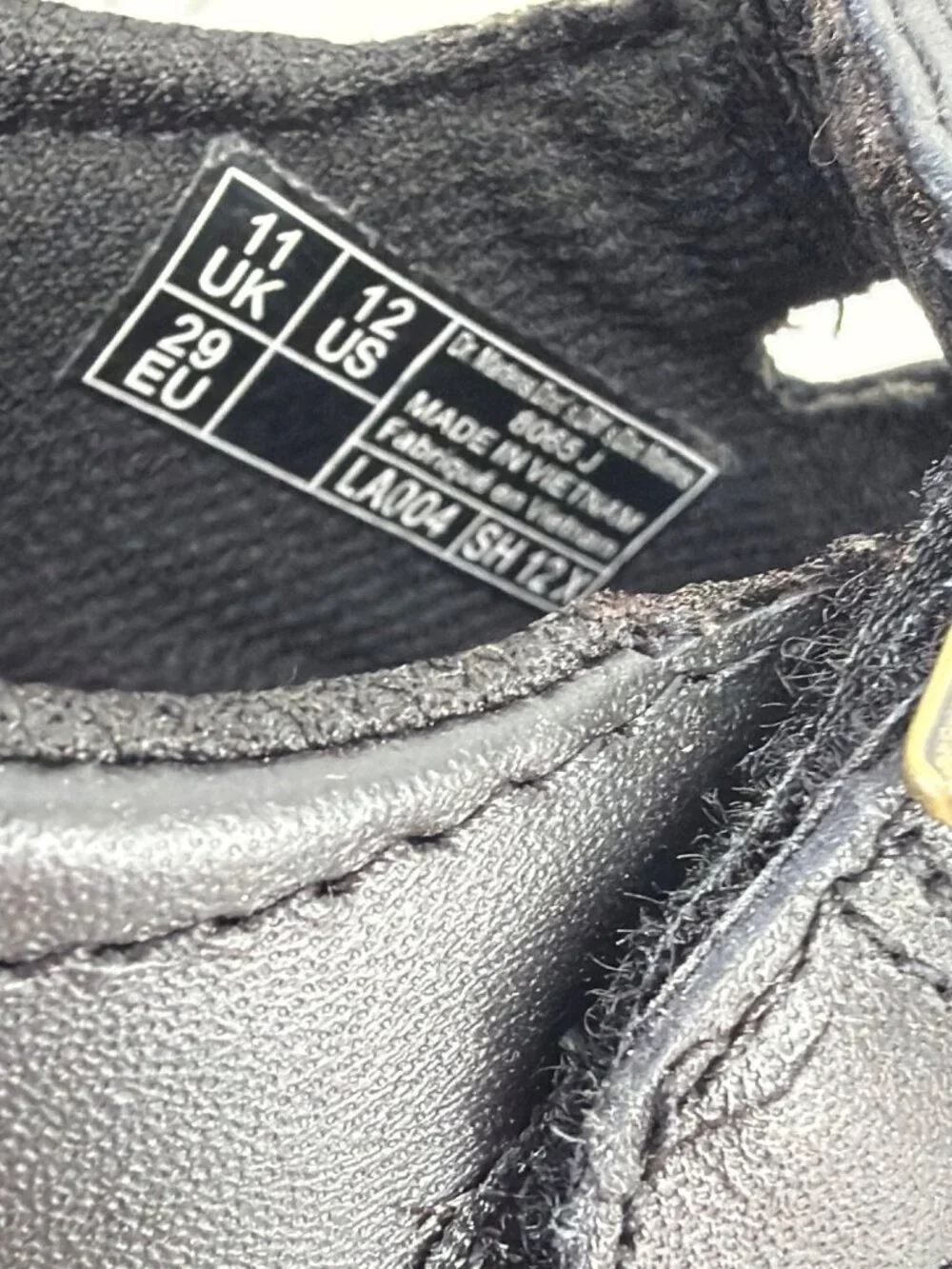 Dr Martens 8065 Black Leather Mary Jane Formal Girl Shoes Kids Size 12